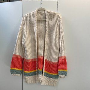 Marine Layer Karolina Cream and Striped Cardigan